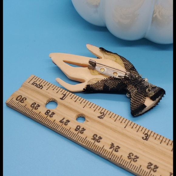 Vintage•80s•black lace & pearls, red nails•Bundle - Picture 4 of 13